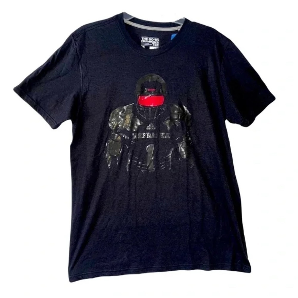 Adidas | New Black Nebraska Cornhuskers The Go-To Performance Tee, Large